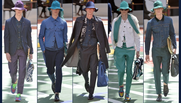 мужская джинсовая одежда от Burberry Prorsum 2015